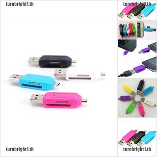 Tb 2 in 1 อะแดปเตอร์การ์ดรีดเดอร์ Micro USB 2.0 OTG SD TF สําหรับ Android Phone Samsung