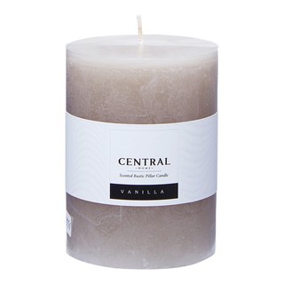 CENTRAL HOME เทียน PILLAR กลิ่น VANILLA สีเทา ของใช้ในห้องน้ำ เครื่องใช้ในห้องน้ำ บ้าน