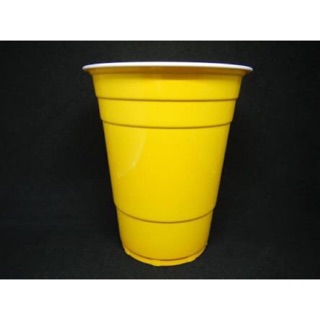 (Sale 650) แก้วเหลือง แก้วพลาสติกสีเหลือง Yellow cup 16oz 150 ใบ