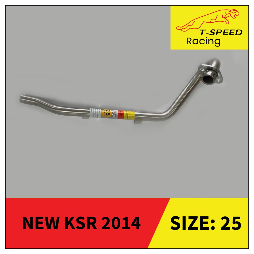 คอท่อ Kawasaki KSR ตัวเก่า | New KSR 2014 🔩 Stainless steel แท้ เกรด 304 หนา: 1.2 มิลลิเมตร  KSR 25 