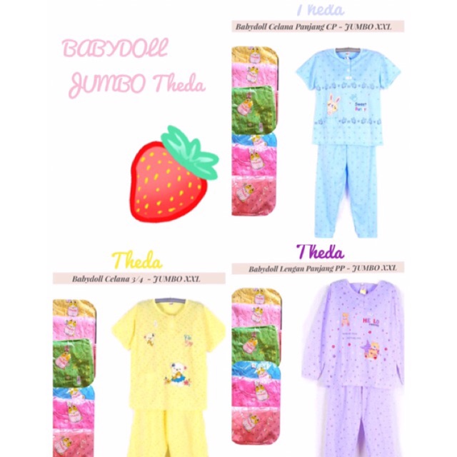 Babydoll Jumbo XXL Bumil ชุดนอนขนาดใหญ่ Theda ตุ๊กตาเด็ก bebidol ชุดนอนสูท