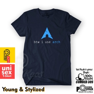 เสื้อยืดโอเวอร์ไซส์- Btw I USE ARCH Distro เสื้อยืดแขนสั้น ผ้าฝ้าย 100% พิมพ์ลายโลโก้ผู้ใช้ Linux 30s สําหรับผู้ชาย และผ