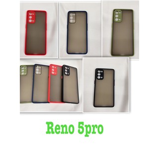 caseหลังขุ่นขอบสีกันกล่องรุ่นReno5pro