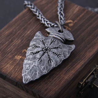 ใหม่ Viking สามเหลี่ยม Rune เข็มทิศ สร้อยคอ เครื่องประดับแฟชั่น Unisex