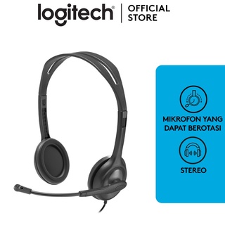 Logitech H111 STEREO HEADSET ชุดหูฟังพร้อมไมโครโฟน 3.5 มม. สำหรับ Gamer GAMING Music Calling.