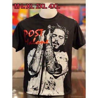 เสื้อวง Post Malone แขนสั้น ผ้าคอตตอน100 %