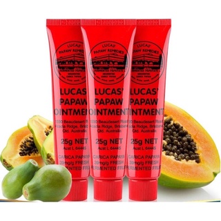 Lip Balm Lucas Papaw ointment 25g ลิปลูคัส ลิปหลอดแดง ลิปปาล์ม ขี้ผึ้ง ลูคัส LucasPapaw