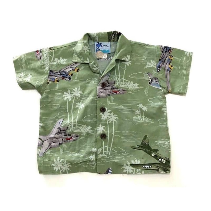 เสื้อฮาวายเด็กแบรนด์ป้าย RJC  made in Hawaii
