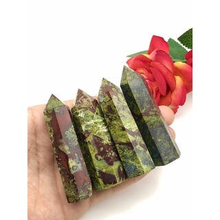 1Pc Natural Dragon Blood Stone Point / Top High Quality / Open Heart Chakra to Strength / Home Decoration Collection.