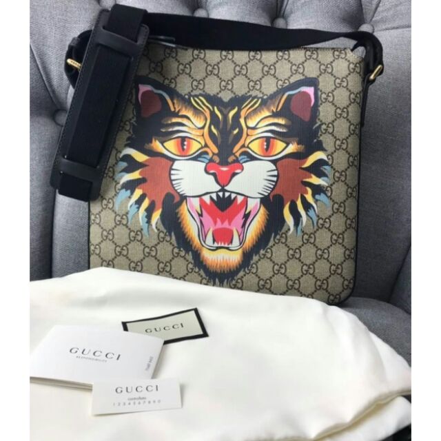 gucci angry cat messenger bag