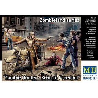 ฟิกเกอร์โมเดล Master Box Model 1/35 MB35175 Zombie Hunter - Road to Freedom, Zombieland series"