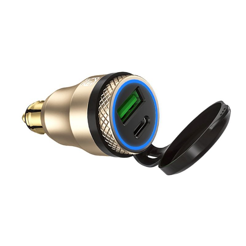 อะแดปเตอร์กันน้ำ 12v 24v QC3.0 USB Type C PD Fast Charger Power Adapter Hella Din Plug Socket