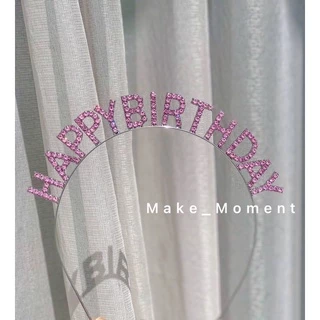 (ร้านไทยส่งไว) ที่คาดผม Diamond Happy birthday ที่คาดผมวันเกิด คาดผมปาร์ตี้ มาพร้อมแพคเกจ ให้เป็นของขวัญได้เลย