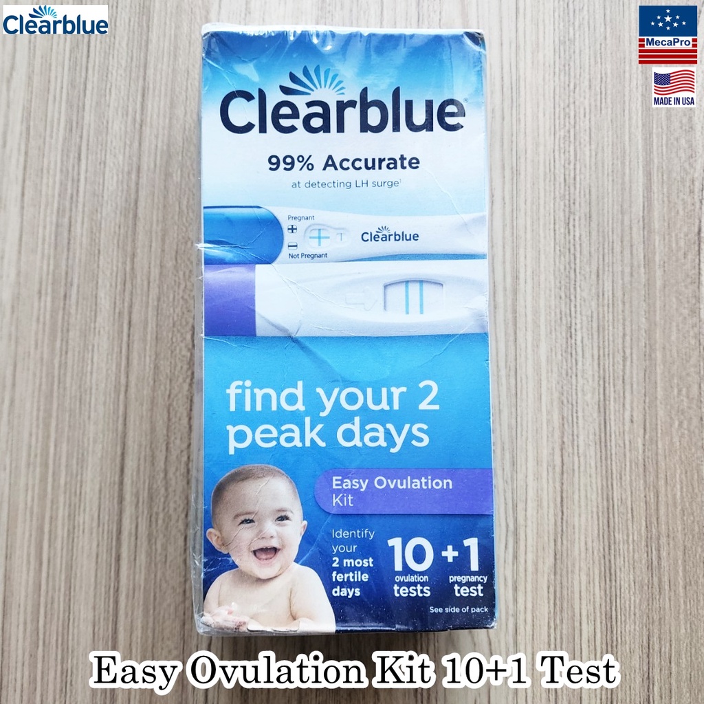 Clearblue® Easy Ovulation Kit 10+1 Test ชุดทดสอบการตั้งครรภ์แบบจุ่ม ที่ตรวจครรภ์