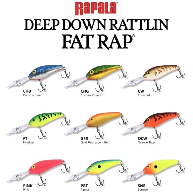 RAPALA Down Deep Rattlin Fat Rap DRFR07 ล่อ
