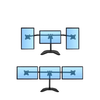 ขาตั้งจอคอม จอmonitor สำหรับ14”-27”แบบ3จอเรียงตรง เหล็กหนาแข็งแรง ประหยัดพื้นที่