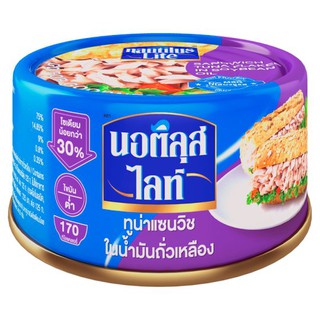 Nautilus SAndwich Tuna Flakes in Soybean Oil นอติลุส ทูน่าแซนวิชในน้ำมันถั่วเหลือง 165 กรัม