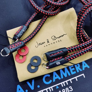 Jason &amp;​ Sherron handmade Weave strap exclusive for Leica Singapore edition black/red