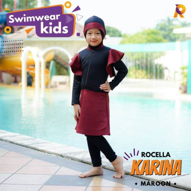 SWIMWEAR KIDS MUSLIM KARINA ROCELLA - GIRLS SWIMWEAR - SWIMWEAR KIDS KARINA ROCELLA