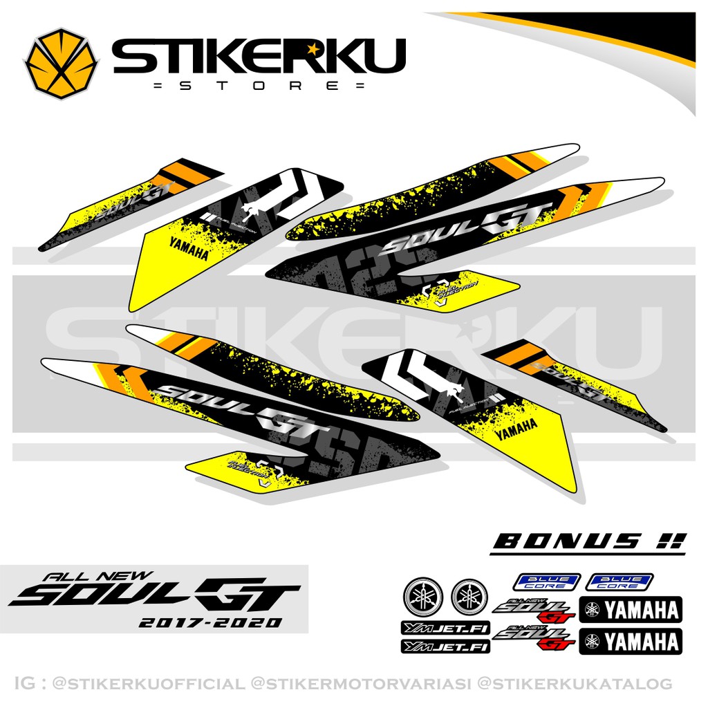 STRIPING SOUL GT BLUECORE/ ROBOT/ MIO 125/ AKS/ ALL NEW/ สติ๊กเกอร์/ สติ๊กเกอร์/ 2017-2020 SIMPLE GR