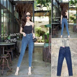 G.D.Jeans รุ่น 90115#กางเกงยีนส์ขายาวทรงเดฟสียีนส์ทรงเรียบ