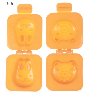 [FILLY] 2Pcs Mold Cute Cartoon 3D Egg Ring Mould Bento Maker Cutter Decorating Egg Tool DFG