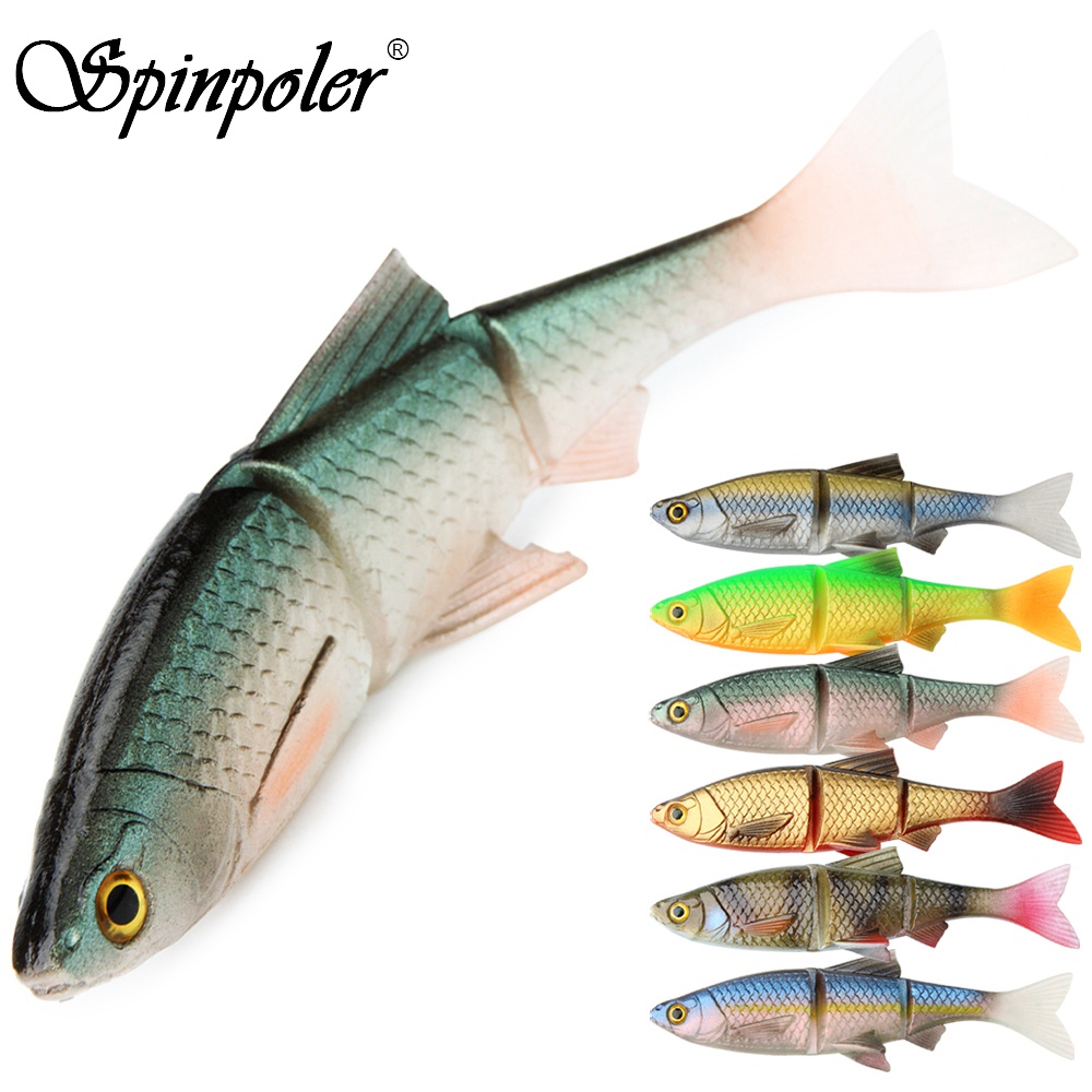 Spinpoler เหยื่อตกปลา รูปแมลงสาบ 3D 8 ซม. 9.6 ซม. 13 ซม. 3 ส่วน สําหรับปลาไพค์ เบส เทราท์ – โปรปัง