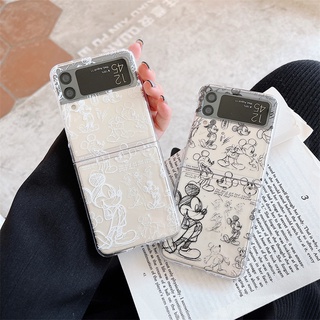 👌 For z flip 3 case ตลก หนู การ์ตูน น่ารัก โทรศัพท์ เคสป้องกัน Samsung เคสมือถือ 360 5G เคสสําหรับ Z Flip 1 Z Flip 2