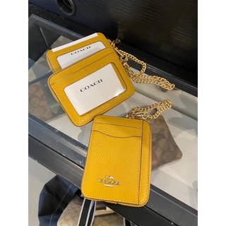 พร้อมส่ง แท้ 🇺🇸💯% New คล้อง ZIP CARD CASE (COACH 6303) IM/FLAX