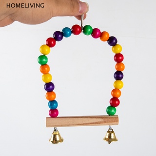 Home ของเล่นชิงช้าไม้ธรรมชาติ หลากสี สําหรับนกแก้ว