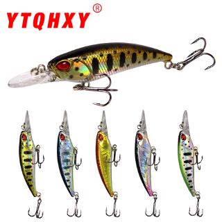 ตกปลาทะเลเหยื่อตกปลาล่ออาหารปลา 5Colors 7.5cm /5g Minnow Floating Water Plastic Hard Bait With Sharp Hook Long Tongue Plate Dive Depth 0.3-1.5m Swimbait Bionic Bait Wobbler 3D Eye Sea Fishing Lure Outdoor Fishing Gear