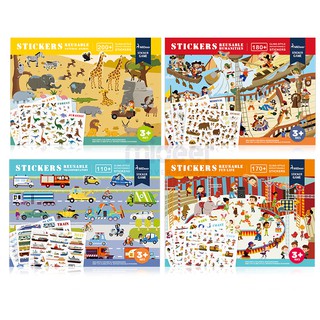 สมุดสติ๊กเกอร์ติดแล้ว ติดซ้ำใหม่ได้ Reusable Stickers Books MD1014-MD1017 Mideer 3+ 2WINBOOKTOYS