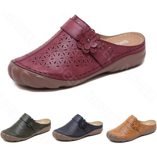 Clogs for Women sรองเท้าผู้หญิง เปิดส้น รองเท้าโลฟเฟอร์ผู้หญิง รองเท้าหนังสตรี Summer Beach Sandals