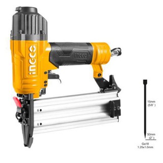 INGCO เครื่องยิงตะปูขาเดี่ยว (ใช้ลม) 15-50 mm รุ่น ABN15501 (Air Brad Nailer)