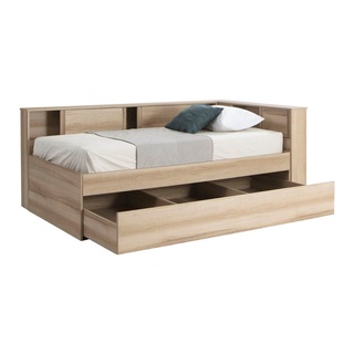 Koncept furniture เตียงนอน 3.5 ฟุต รุ่น Log สีไม้อ่อน (133x224x90 ซม.)