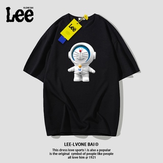 เสื้อยืด ผ้าฝ้าย พิมพ์ลาย Lee อินเทรนด์ สําหรับผู้ชาย และผู้หญิงS-5XL