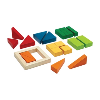 PlanToys 5467 Fraction Blocks-Unit Plus ของเล่นเพื่อการศึกษาและการเรียนรู้ สำหรับเด็ก 2 ขวบขึ้นไป