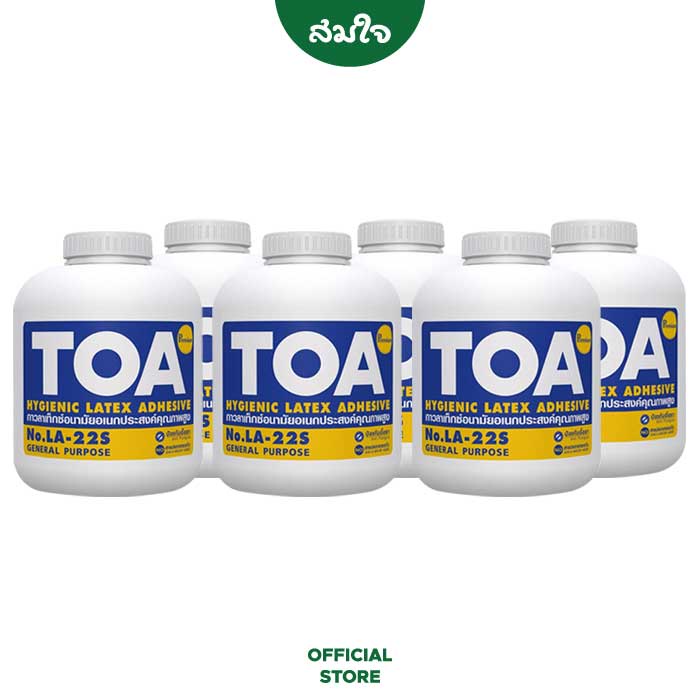 (ยกแพ็ค 6 ขวด) TOA กาวลาเท็กซ์ รุ่น LA22S ขนาด 32 ออนซ์ กาว กาวTOA