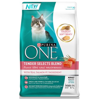 PURINA ONE Tender Selects Blend Salmon อาหารแมวเพียวริน่า วัน เท็นเดอร์ ซีเล็คซ์เบลนด์ แซลมอน