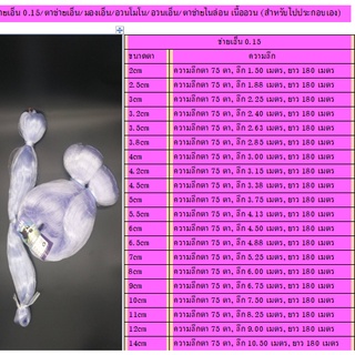 ข่ายเอ็น 0.15 ลึก 75 ตา, มองเอ็น อวนโมโน อวนเอ็น (เนื้ออวนเปล่าสำหรับประกอบเอง)