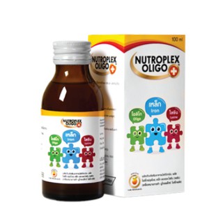 Nutroplex Oligo Plus นิวโทรเพล็กซ์ โอลิโก พลัส วิตามิน เสริมอาหาร รสส้ม สำหรับเด็ก ขนาด 100 ml 1 กล่อง 13428