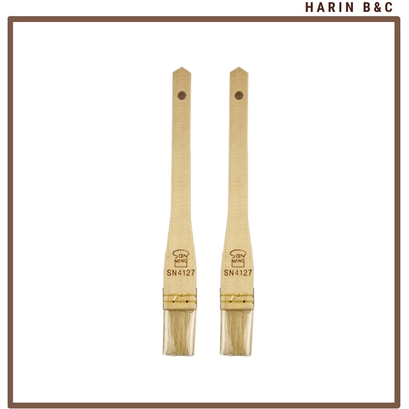 (2ด้าม) แปรงขนธรรมชาติ SN4127 1คู่ / Pastry Wool Brush SN 41274 1pair (2pcs)