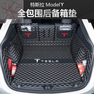 2021 Tesla รุ่น Y เสื่อท้ายรถรุ่น 3 เต็มรอบทิศทางดัดแปลงอุปกรณ์เสริมพิเศษเสื่อท้ายรถ