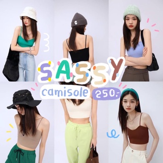 chuuchop_พร้อมส่ง(C7621) 🦋🧩 SASSY camisole เสื้อสายเดี่ยวครอปสีพื้น มี7สี