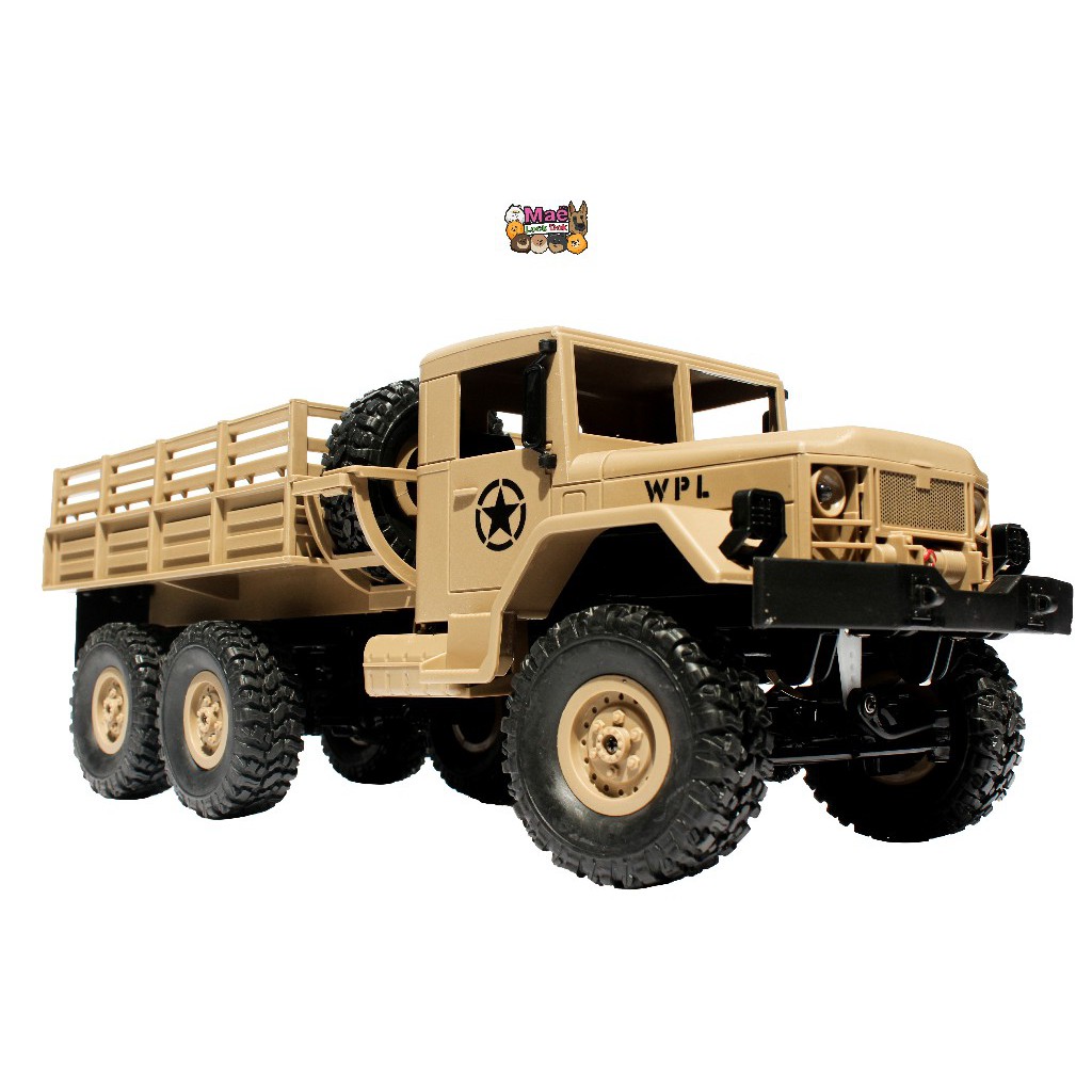 รถบังคับวิทยุ รถบรรทุกทหารหกล้อ  อัตราส่วน 1:16 ขับเคลื่อน 6 WD ความถี่ 2.4Ghz – WPL B-16 Military T