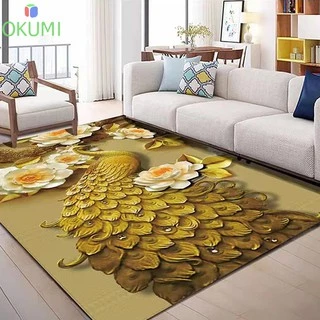 OKUMI_SHOP พรมปูพื้น ขนาด 120x160 ซม พรมปูพื้นห้องนั่งเล่น carpet พรมตกแต่งบ้าน(สุ่มลาย)