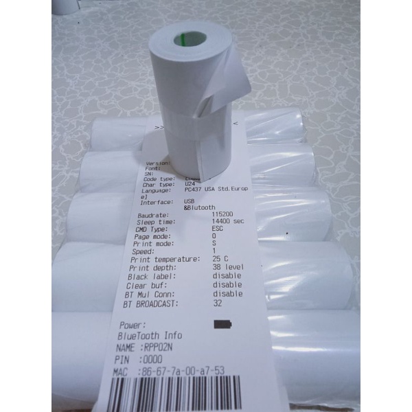 THERMAL LABEL STICKER PAPER UK 58x30mm แพ็ค 10 ม้วน/ชิ้น
