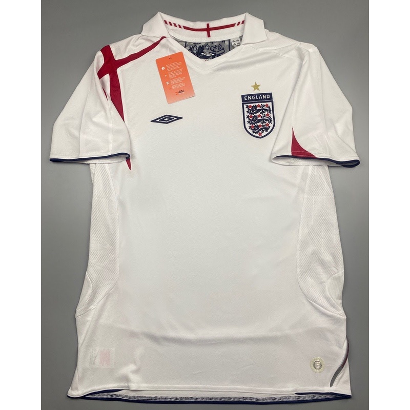 เสื้อบอล ย้อนยุค ทีมชาติ อังกฤษ 2006 เหย้า Retro England Home เรโทร คลาสสิค 2006-07