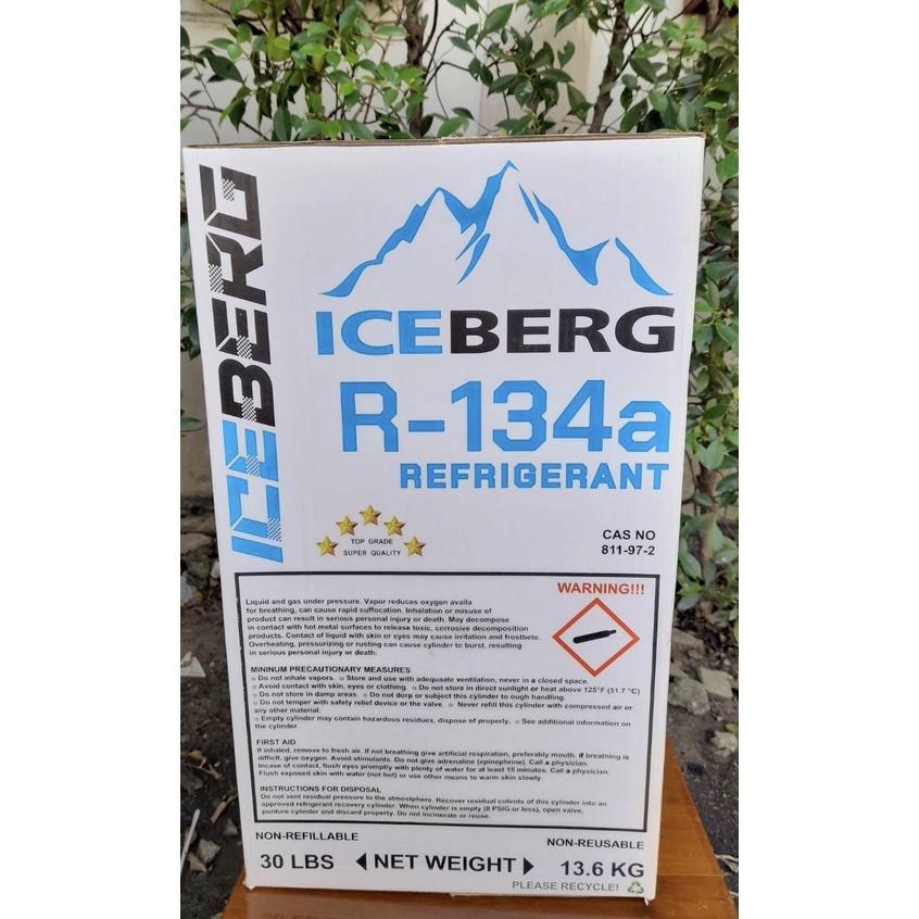 น้ำยาแอร์ R134 ยี่ห้อ ไอซ์เบิร์ก Iceberg น้ำหนัก 13.6 กิโล แท้100% - รูปที่ 5