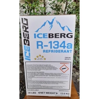 น้ำยาแอร์ R134 ยี่ห้อ ไอซ์เบิร์ก Iceberg น้ำหนัก 13.6 กิโล แท้100%